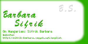 barbara sifrik business card